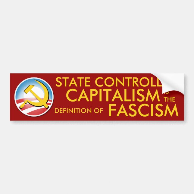 Påstå kontrollerad kapitalism bildekal (Framsidan)