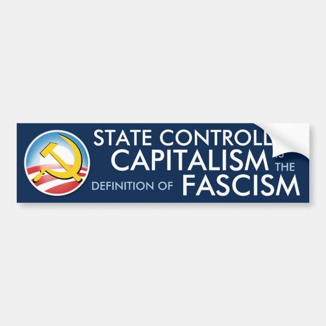 Påstå kontrollerad kapitalism bildekal (Framsidan)