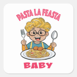 Pasta La Feasta Baby Fyrkantigt Klistermärke