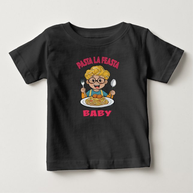 Pasta La Feasta Baby T Shirt (Framsida)