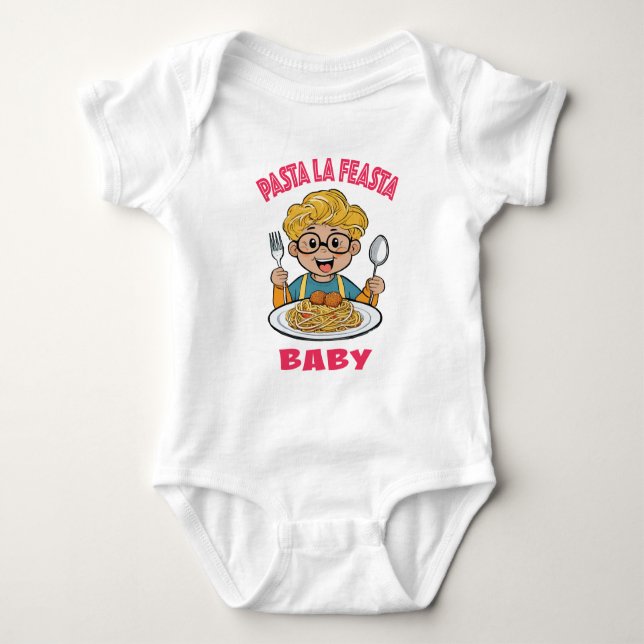 Pasta La Feasta Baby T Shirt (Framsida)