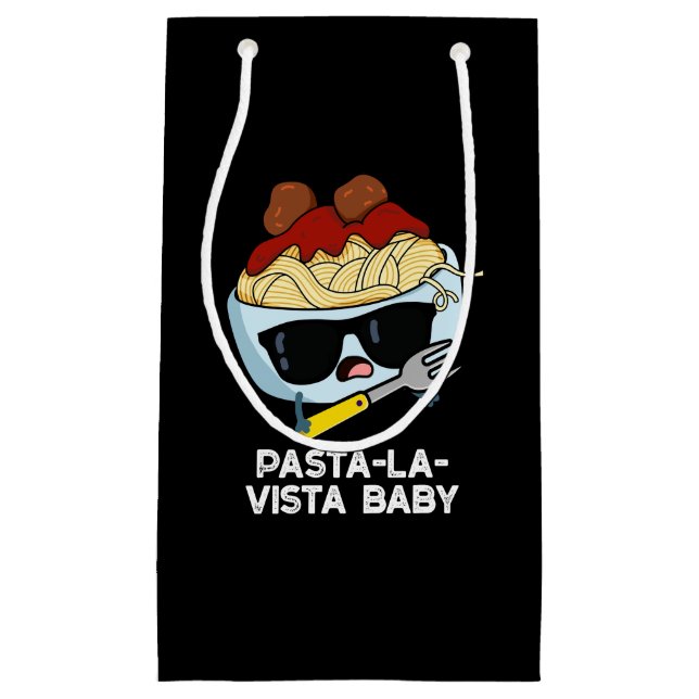 Pasta-la-vista Baby Funny Food Pasta Pun Mörk BG (Framsidan)