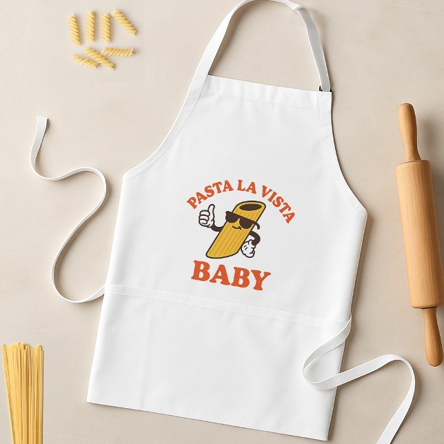 Pasta La Vista Funny Apron | Italienska köket Pun Förkläde (Skapare uppladdad)