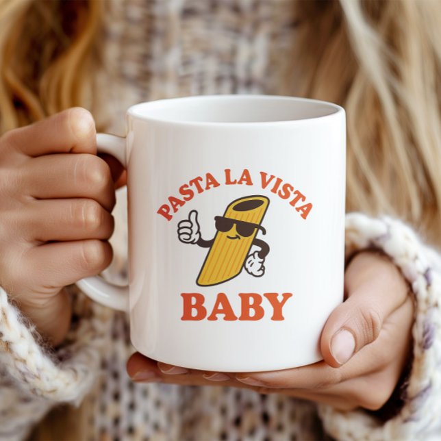 Pasta La Vista Funny | Italienska Pun Gift for Foo Kaffemugg (Skapare uppladdad)