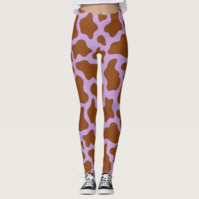 Pasta lila brun ko leggings (Framsida)