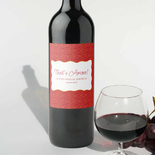 Pasta Mönster Det är en mer italiensk Möhippa Vinflaska Etikett