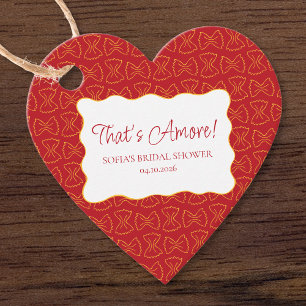 Pasta-mönster That's Amore italiensk bröllopsdusch Gåvor Etiketter