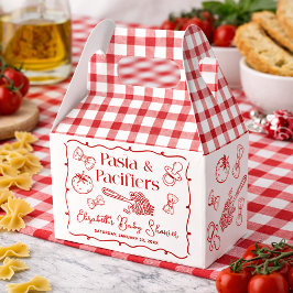 Pasta & Nappflaskor Handritad Italiensk Baby Showe Presentaskar