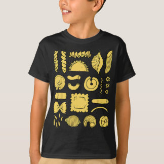 Pasta noodles spaghetti, penne, tortellini, Farfal T Shirt