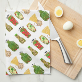 Pasta och Pepper Burk Kökshandduk