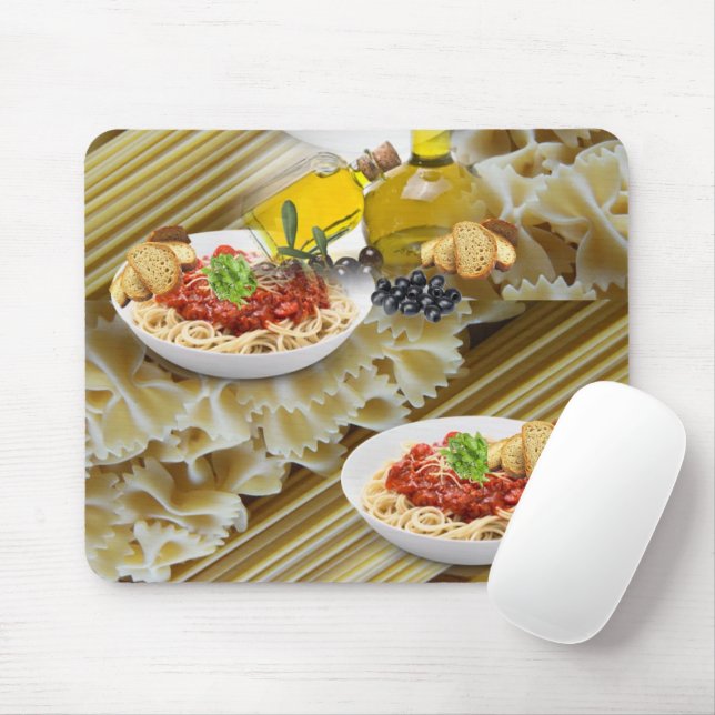 Pasta Olive Oil Mouse Pad! Muspets Musmatta (Med mus)