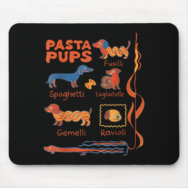 Pasta P Dog Funny Dachshund Dog Pasta Foodie Dog S Musmatta (Framsidan)