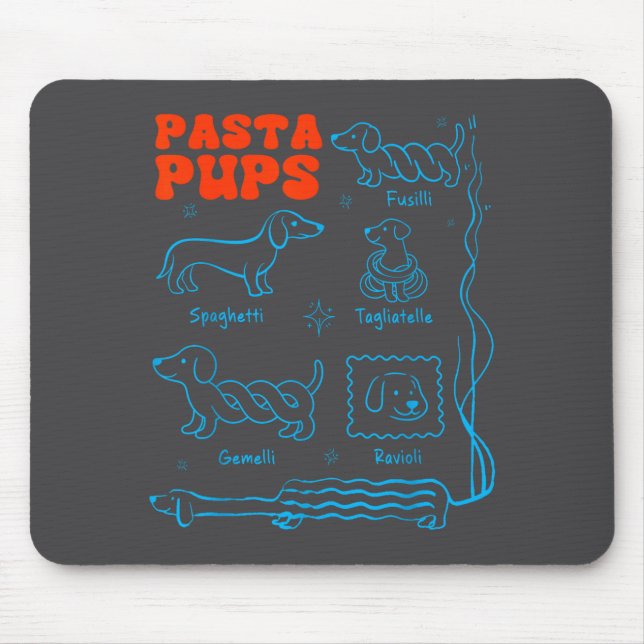 Pasta P Funny Dachshund Wiener Dog Pasta Foodie Do Musmatta (Framsidan)