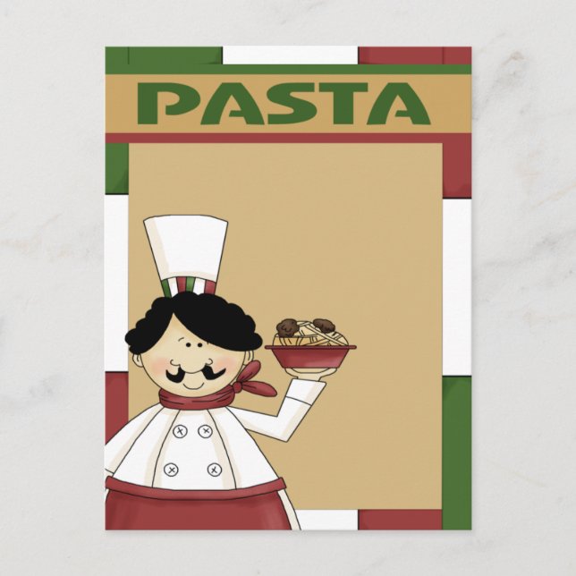 Pasta-partsinbjudan Inbjudan Vykort (Framsida)