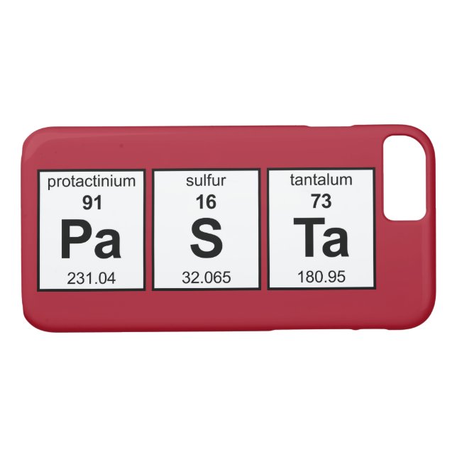 PaSTa Periodic Bord Case-Mate iPhone Skal (Baksida (horisontal))