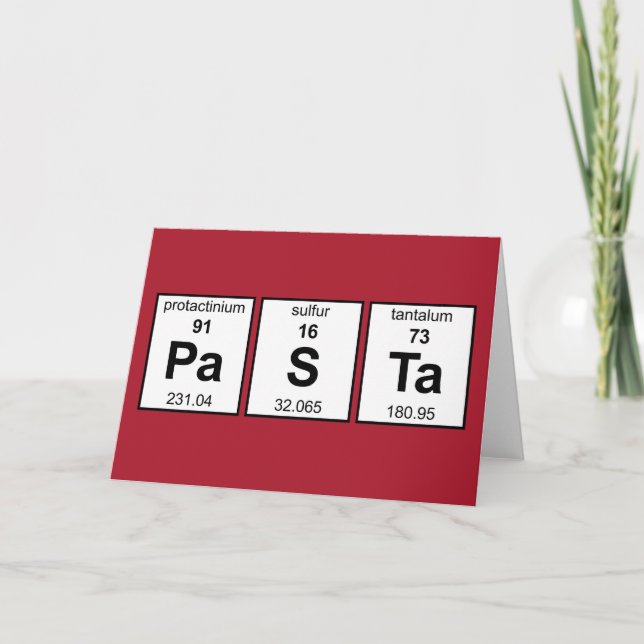 PaSTa Periodic Bord Kort (Framsida)