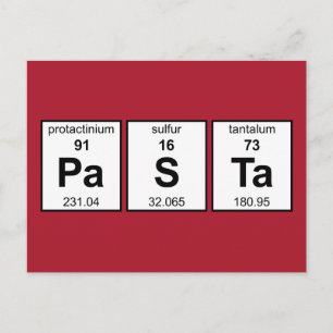 PaSTa Periodic Bord Vykort