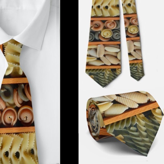 Pasta Pizza Italienska Restaurant Servitör Necktie Slips (Skapare uppladdad)