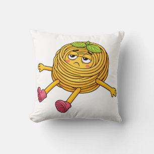 Pasta Polo Liggande Trött Och Utsugen T-Shirt Kudde