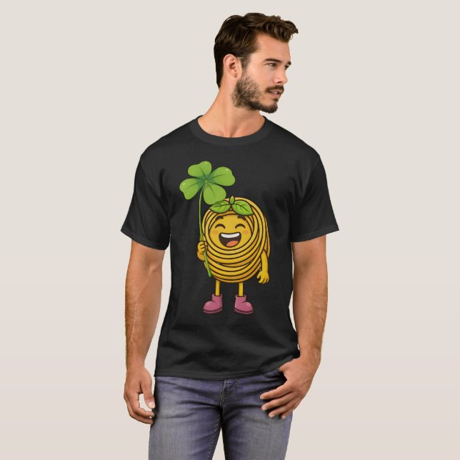 Pasta Polo – Lucky  med klöver -Tröja T Shirt (Hel framsida)