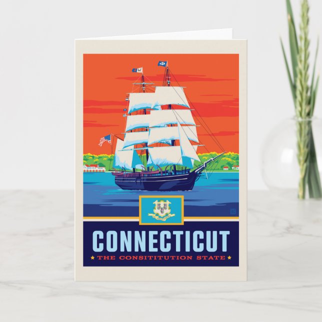 Påstå pride | Connecticut Kort (Framsida)
