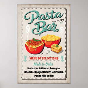 Pasta Pub Party Sign Poster