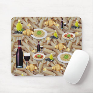 Pasta Red Vin Mouse Pad! Muspets Musmatta