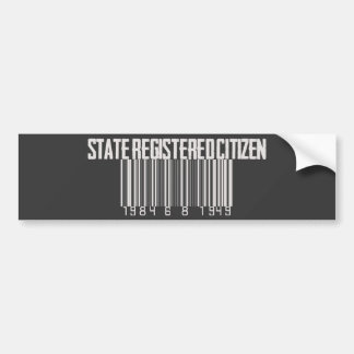 Påstå registreringsmedborgaren bildekal