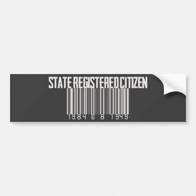 Påstå registreringsmedborgaren bildekal (Framsidan)
