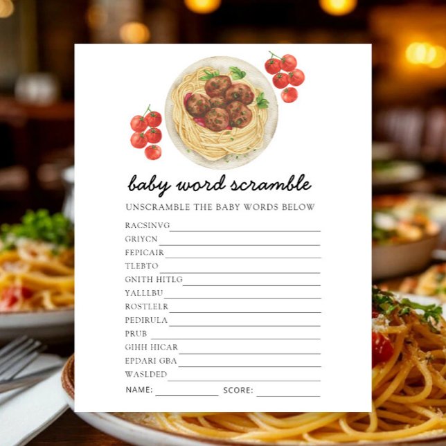 Pasta - Sammansatt ord med babyspel (Skapare uppladdad)