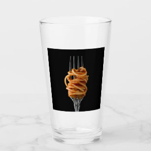 Pasta spun på en Fork, Food Spaghetti Glaskopp