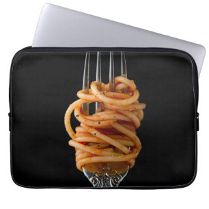 Pasta spun på en Fork, Food Spaghetti Laptop Fodral
