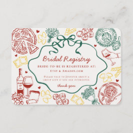 Pasta Thats Amore Italian Bridal Registry Tilläggskort