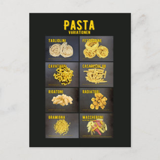 Pasta Variationen Italienisches Restaurant Zutaten Vykort