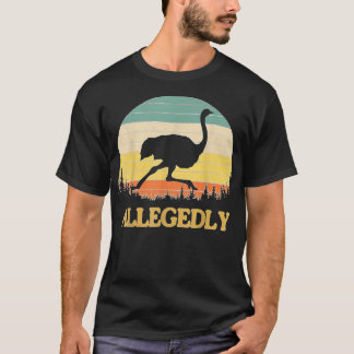 Påstådd Ostrich Funny Retro Flightless Bird Kärlek T Shirt