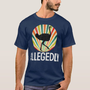 Påstådd Ostrich T Shirt Retro Bird Älskare Gift