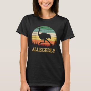 Påstådd Vintage av Ostrich Retro Funny Ostrich Kär T Shirt