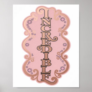 Påstående Guld OTROLIGT Påstående Design Poster