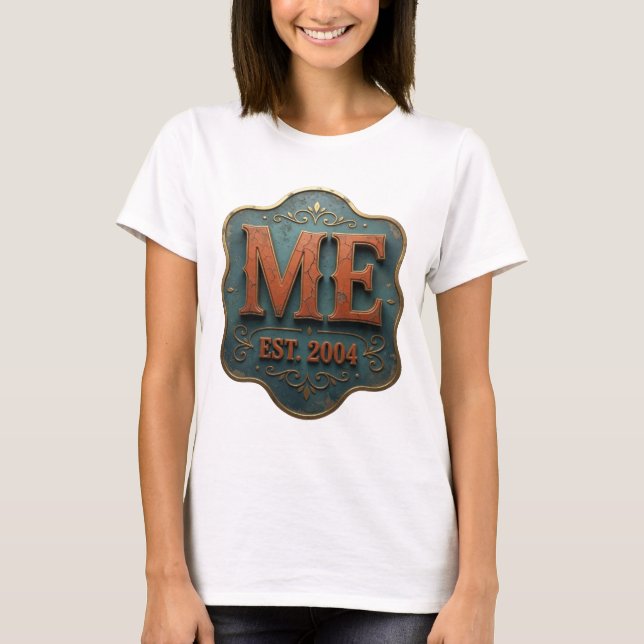 Påstående Orange ME EST 2004 Tryck T Shirt (Framsida)