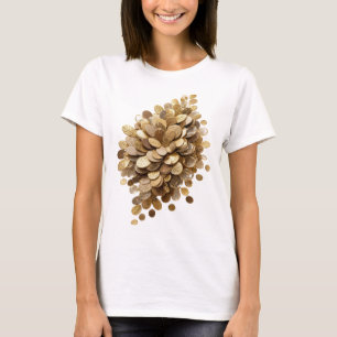 Påstående Silver ABSTRAKT KONST Konstnärligt Motiv T Shirt