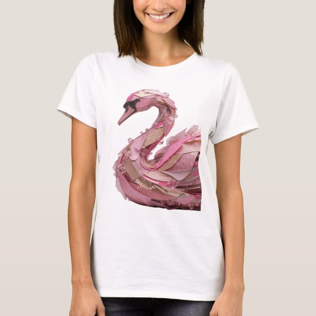 Påstående Silver RÖD SVAN Grafisk Design T Shirt (Framsida)