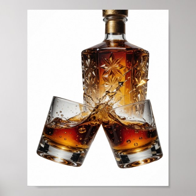 Påstående Silver WHISKY Poster (Framsidan)