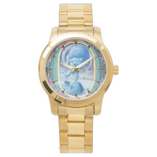 PÅSTÅENDE VIND ANTIQUE BLOMMIGT MINIATURE MONOGRAM ARMBANDSUR