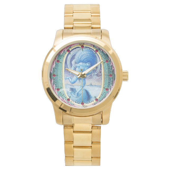 PÅSTÅENDE VIND ANTIQUE BLOMMIGT MINIATURE MONOGRAM ARMBANDSUR (Framsida)