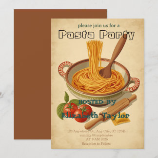 Pastafest Inbjudan Italiensk Middagsfirande