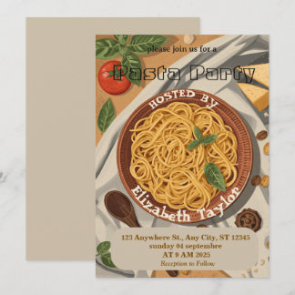 Pastafest Inbjudan Italiensk Middagsfirande
