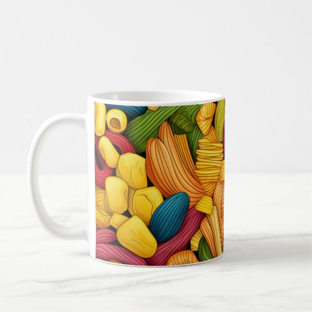 Pastakonst bakgrund kaffemugg (Vänster)