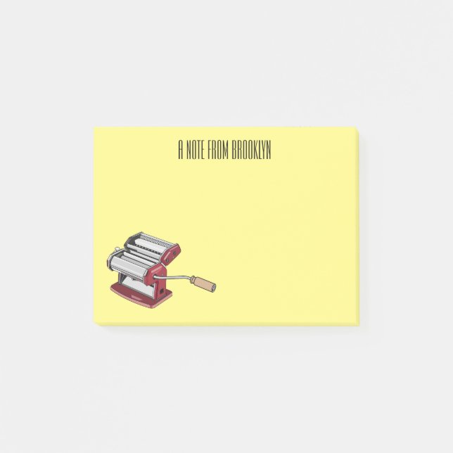 Pastamaskin serieillustration  post-it block (Framsida)