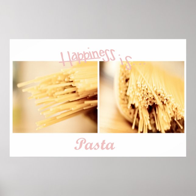 Pastaprodukter är lyckliga Poster (Framsidan)