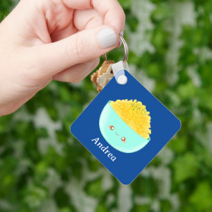 Pastaprodukter och ost nyckelring
